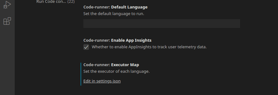 Code Runner Settings